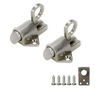 Bitray Cerradura de pestillo de aleación de zinc para lengüeta de seguridad, anillo de resorte para puerta de cobertizo, cerradura de pestillo para ventana, 2 unidades