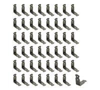 Bitray Soportes decorativos de esquina de 1.6 x 1.6 pulgadas, Escuadras Metalicas Bronce Vintage, para muebles, esquinas, 48 unidades