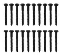 Bitray Tornillos de retraso oxidados negros de 5/16 pulgadas, tornillos hexagonales de acero inoxidable para madera, pernos estructurales resistentes para cubierta, valla, muebles y proyectos de