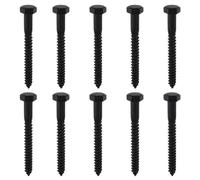 Bitray Tornillos de retraso oxidados negros de 5/16 pulgadas, tornillos hexagonales de acero inoxidable para madera, pernos estructurales resistentes para cubierta, valla, muebles y proyectos de