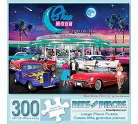 Bits and Pieces - 300 puzzle per adulti 46 cm x 61 cm, motivo: luna blu, 300 pezzi