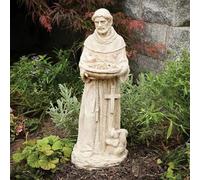 Bits and Pieces - Estatua de San Francisco con comedero para pájaros - Estatua de decoración de jardín