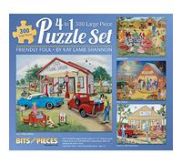 Bits and Pieces - Multi Pack de cuatro (4) - Rompecabezas de 300 piezas para adultos - Juego de 300 piezas amistosas - Impresiones a todo color incluidas por el artista Kay Lamb Shannon