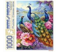 bits and Pieces - Rompecabezas de 1000 Piezas de Pavos Reales para Adultos - Cada Rompecabezas Mide 20 x 27 Pulgadas - 1000 Piezas de Rompecabezas del Artista Oleg Gavrilov