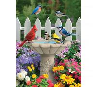 Bits and Pieces - Rompecabezas de 500 piezas para adultos, 45 x 60 cm - Amigos del jard n de verano - Rompecabezas de 500 piezas con ba o para p