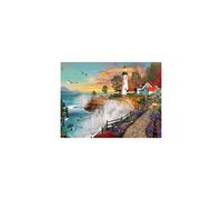 Bits and Pieces - Rompecabezas de 500 piezas para adultos - Lighthouse Park 500 piezas grandes Sunset by The Ocean Jigsaw del artista David Macle
