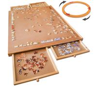 Bits and Pieces - Tablero de rompecabezas de 1000 piezas con cajones - Meseta de madera est ndar original - Organizador de rompecabezas de lujo d