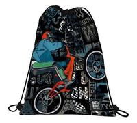 Bits&Bobs Grafoplás | Mochila Saco con Cuerdas | 36x47cm | Bolsillo Exterior con Cremalleras | Cross Pop Up Design | Perfecta para Extra Escolares