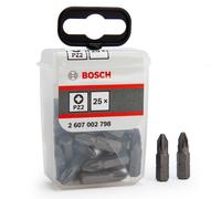 Bits De Destornillador Extra Duros PZ2 Bosch 2607002798 (Paquete De 25)