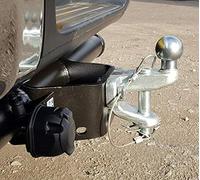 BITS4REASONS Enganche Bola y Gancho 50 mm Maypole MP82 de Plata Pulida - Fijación universal para remolque, camión, 4 x 4 y utilidades