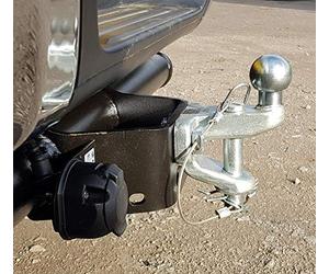 BITS4REASONS Enganche Bola y Gancho 50 mm Maypole MP82 de Plata Pulida - Fijación universal para remolque, camión, 4 x 4 y utilidades