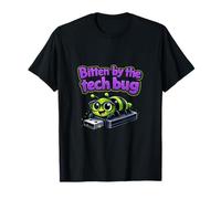 Bitten by The Tech Bug IT Reboot Humor Gráfico Camiseta