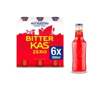 Bitter KAS Zero - Refresco Amargo Sin Azúcar y Sin Alcohol - Pack de 6 x 200ml