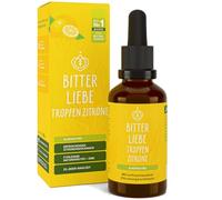 BitterLiebe - Gotas amargas de limón sin alcohol 100 ml - Gotas amargas con zinc y sabor a limón - según Hildegard von Bingen - vegano y sin alcohol - fabricado en Alemania