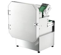 BITYCOW Cortadora Comercial de Cebolleta, Máquina Rebanadora Eléctrica | Dos Cabezales de 3 Cuchillas, Grosor Ajustable de 0,05-1,38 in, Entrada de 2,76 in y Producción Hasta 330 lb/h