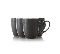 BITZ Juego de 4 tazas de café de gres, tazas de café con asa, bicolor, 30 cl