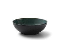 BITZ Ensaladera de gres, apto para lavavajillas, 30 cm de diámetro, color negro y verde