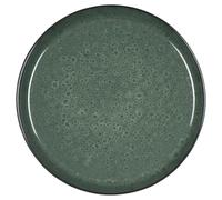 BITZ Plato llano, plato llano, plato llano, 27 cm de diámetro, color negro y verde