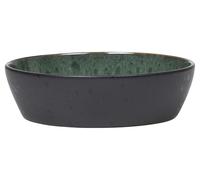 BITZ Plato sopero de cerámica, 18 cm de diámetro, color negro y verde