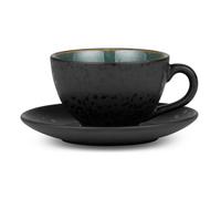 Bitz Taza con plato para té Bitz negro verde