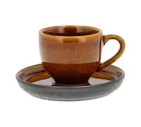 Bitz Taza espresso y platillo Bitz 7 cl Amber-negro