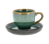 Bitz Taza espresso y platillo Bitz 7 cl Verde-negro