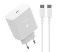 BIUBOTY Cargador 45w USB C, Cargador Carga Rápida Compatible con Samsung Galaxy S23 Ultra / S23 / S23+ / S22 / S21 / S20 / Note20 / A73 / A53 / S10 Galaxy Tab S8/S7, Cable USB C 1.5M(Blanco)