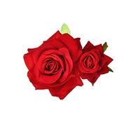 BIUDECO 1 Pc Pinzas Para El Cabello Rosa Pasador De Flor De Rosa Horquilla Imitación Flor Accesorios Mexicanos Para El Cabello Para Mujeres Rosa Horquilla Encantador Cártamo Dama De Honor