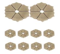 BIUDECO 10 Unidades Arandelas Vintage de Cobre en Forma de Flor para Puertas y Tiradores de Muebles, Previenen Aflojamiento de Tornillos en Espacios Clásicos