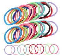 BIUDECO 100piezas Banda Cabello de Círculo Pelo Anillo Cabello Liga Accesorios para Niñas para Decoración de Niñas Color Aleatorio