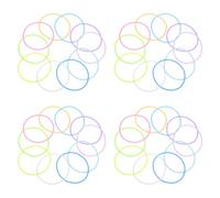 BIUDECO 100piezas Pulseras De Silicona Luminosa Para Cabello Accesorios Brillantes Para Fiestas y Eventos Scrunchies Coloridos Que Brillan La Oscuridad Para Mujeres y Niñas