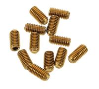 BIUDECO 12 Tornillos Metálicos Dorados M3x6 para Ajuste de Altura en Sillas de Puente de Guitarra Eléctrica, Resistentes y Fiables para Práctica y Actuaciones