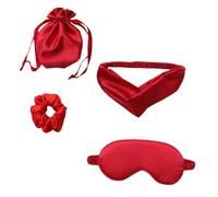 BIUDECO 1juego Para Dormir De Seda Imitación De Bolsa De Almacenamiento Diadema y Lazo Para Cabello Para Aliviar La Fatiga Ocular y Promover Un Sueño Reparador