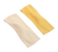 BIUDECO 2 Diademas Elásticas Prácticas y Cómodas Absorbentes de Agua de Algodón Naranja para Limpieza Facial 2 Piezas para Spa y Cuidado Cutáneo