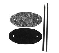 BIUDECO 2 piezas Accesorios para Cabello Vintage Horquillas Ovaladas de PU Suave Pasadores Largos para Moños y Peinados Fijación para Pelo Estilo Retro para Bodas y Fiestas