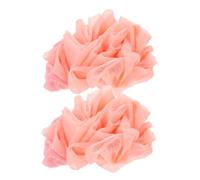 BIUDECO 2 Piezas Bath Shower Sponge Exfoliating Mesh Pouf Balls Hanging Design Quick Drying Soft Body Scrubber For Full Body Cleaning Bathroom Essentials