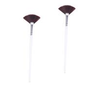 BIUDECO 2 Piezas Cepillo Abanico para Facial con Pelo Sintético Aplicador Cómodo y Reutilizable para Maquillaje y Cuidado Facial