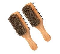BIUDECO 2 piezas Cepillo Barba Doble Cara Cerdas Suaves para Hombres Cuidado Viking Barba Peinado Viaje Compacto Portátil