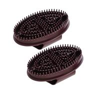 BIUDECO 2 Piezas Cepillo de Masaje Meridian Café Herramienta Portátil para Relajación Corporal Completa Alivio de Tensión Cuello Espalda Hombros Pies y Piernas Estimulación de Acupuntos y