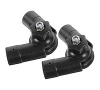 BIUDECO 2 Piezas Conector de Codo de Plástico Negro Resistente Rebabas para Cañas de Pescar, Accesorio Duradero para Montaje en Soportes de Bicicletas y Tubos de Jardín