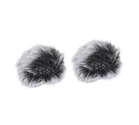 BIUDECO 2 piezas Cubiertas para Micrófono Lavalier Protectores Antiviento y Salpicaduras con Clip Funda Protectora Gris y para Accesorios de Micrófono