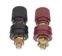 BIUDECO 2 Piezas de Terminales de Conexión de Batería M6 para Coche y Rv, Conector de Cobre y Plástico Resistente a Altas Temperaturas para Transferencia Óptima de Energía