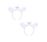 BIUDECO 2 Piezas Diadema de Oso Polar Aros Cabello Tocados Accesorios Cabello Artículos para Fiestas Diademas para Fiestas Mujeres y Niñas