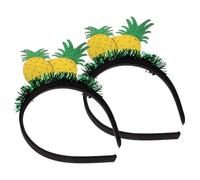 BIUDECO 2 piezas Diadema de Piña para Fiesta Accesorios de Pelo Frutales Ligera y Duradera para Disfraz y Evento Familiar