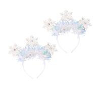 BIUDECO 2 piezas Diademas de Brillantes para Navidad Accesorio de Cabeza con de para Fiestas y Disfraces Festivos