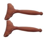 BIUDECO 2 Piezas Guasha Facial Tools Fan Shape Wooden Massager For Face And Neck Portable Ergonomic Gua Sha Boards Enhance Skincare Absorption For Beauty