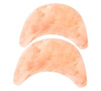 BIUDECO 2 Piezas Jabón Exfoliante Hecho a Mano de Sal Cristalina de Montaña, 2 Piezas en Forma de Luna, Piedra Natural Mineral para Cuidado Corporal y Spa, Limpieza Suave para Piel