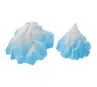 BIUDECO 2 Piezas Miniatura Iceberg Decorativo para Acuario Figurilla Pequeña de Diseño Realista y Duradero Adorno para Peceras y Decoración de Micro