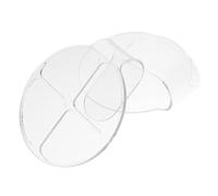 BIUDECO 2 piezas Paleta de Maquillaje Acrílica Portátil con Bandeja de Mezcla de Compartimentos y Plato Plano para Mezcla de Pigmentos y Bases Herramienta Manual para Artistas de