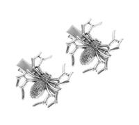 BIUDECO 2 Piezas Pinzas Pequeñas para Pelo con Decoración de Araña Horquillas de Aleación Resistentes para Halloween Fiesta de y Cosplay Niñas